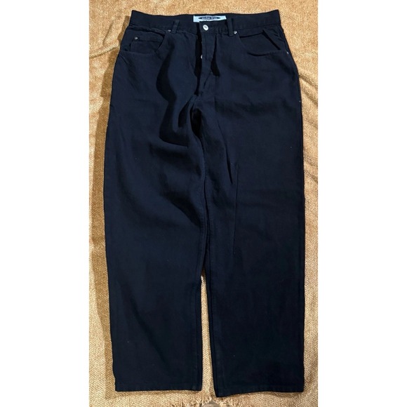 Vintage Anchor Blue Jeans Men 38x34 (34x34) Black Denim Wide 90's Y2K Skater